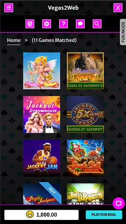 Vegas2Web Casino Mobile Jackpot