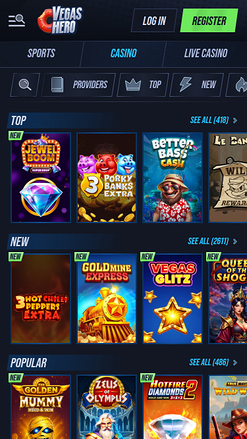 VegasHero Casino Mobile Games