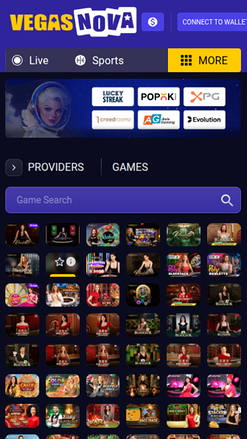 Croupier en direct mobile de VegasNova Casino