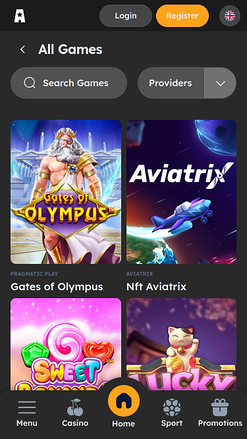 Jeux mobiles de VegasNova Casino