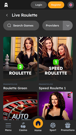 Croupier en direct mobile de VegasNova Casino