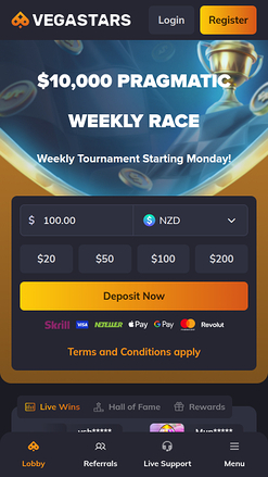 VegaStars Casino Startseite