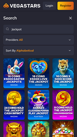 Jackpot móvel do VegaStars Casino