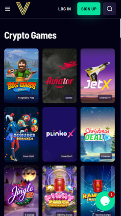 Jeux cryptographiques mobiles de Vegaz Casino