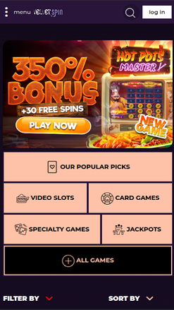 Jeux mobiles de Velvet Spin