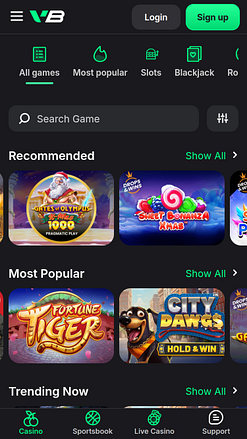 Vemabet Casino Mobile Games