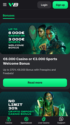 Vemabet Casino Mobile-Aktionen