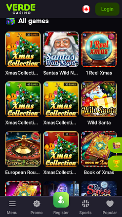 Verde Casino Mobile Games