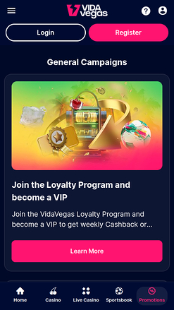 VidaVegas Casino Mobile Promotions