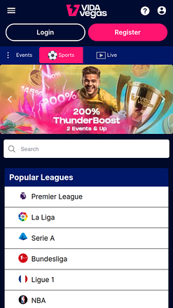 VidaVegas Casino Mobile Sports