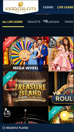Croupier en direct mobile de Viggoslots Casino