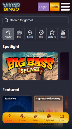 Jeux mobiles de Viking Bingo Casino