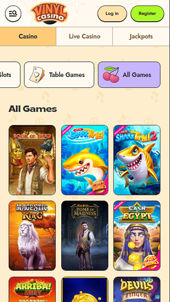 Jeux mobiles de Vinyl Casino