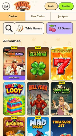 Vinyl Casino Mobile Games