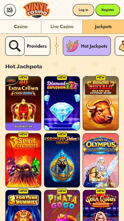 Vinyl Casino Mobile Jackpot