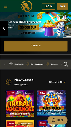  Page d'accueil mobile de VipArabClub Casino