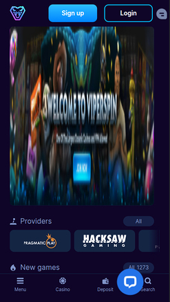 Viperspin Casino Homepage