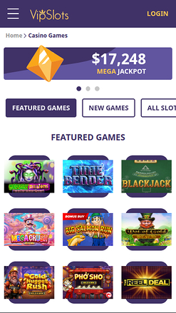 Jeux mobiles de VipSlots Casino