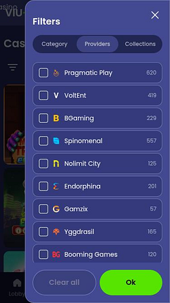 Desarrolladores de juegos móviles de ViuViu Casino