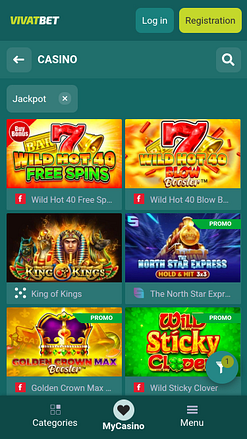 VivatBet Casino Mobile Jackpot
