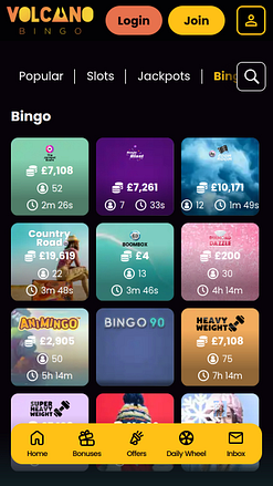Volcano Bingo Casino Bingo Mobile