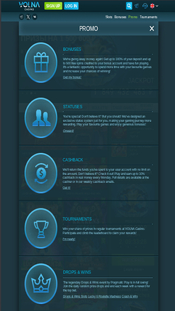 Мобильные акции Volna Casino