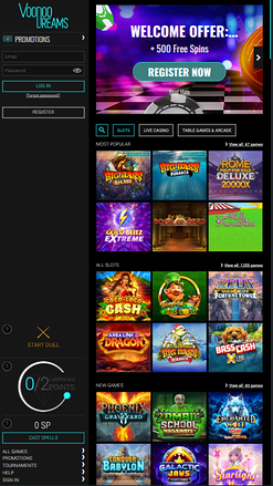 VoodooDreams Casino mobile Spiele