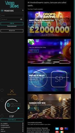  VoodooDreams Casino mobile Aktionen