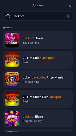 Jackpot mobile du casino Vox