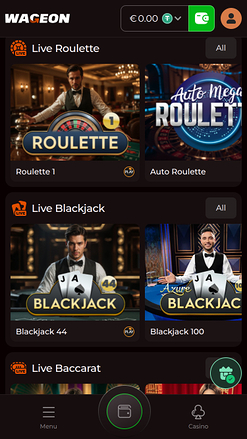 Wageon Casino Mobile Croupier dal vivo