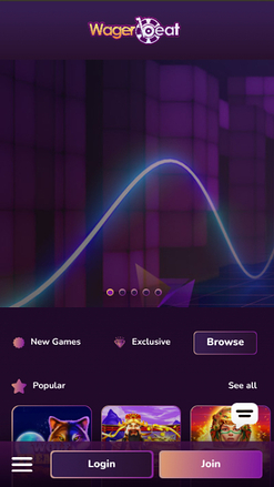 Wager Beat Casino mobile Startseite