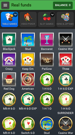 Jeux mobiles de WagerWeb Casino