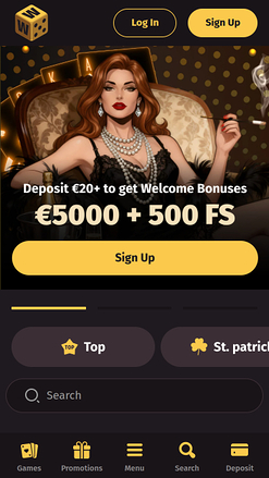 WantedWin Mobile Homepage