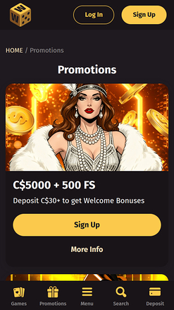 WantedWin Mobile Promotions