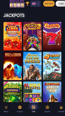  WatchMySpin Casino Mobile Jackpot