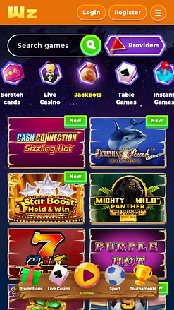 Wazamba Casino Mobile Jackpot