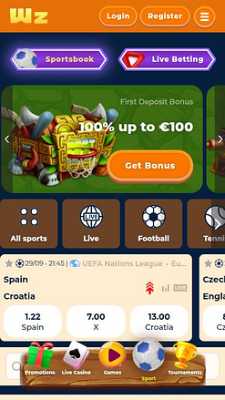 Wazamba Casino Mobile Sports