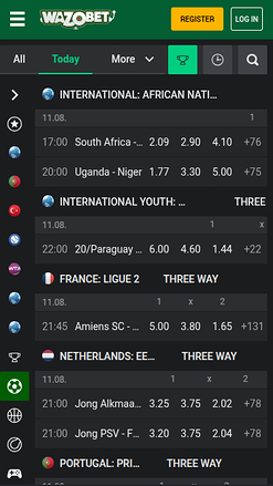 Sport mobile di Wazobet Casino