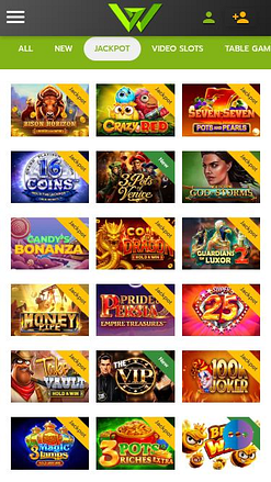 Jackpot mobile en ligne WCasino