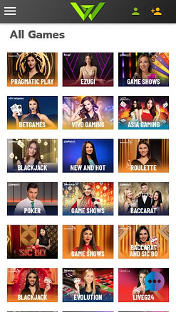 WCasino Online Mobile Live Dealer