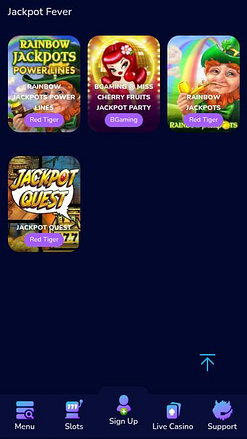 Jackpot mobile du casino WeezyBet