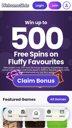 Bienvenido a la página de inicio móvil del Casino Slots