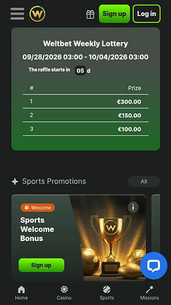 Weltbet Casino Mobile Promotions