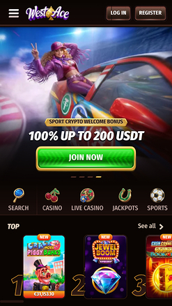 WestAce Casino Homepage