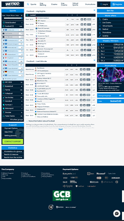 Deportes móviles de Wettigo Casino