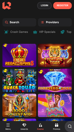 Screenshot von Wettson Casino für Mobilgeräte