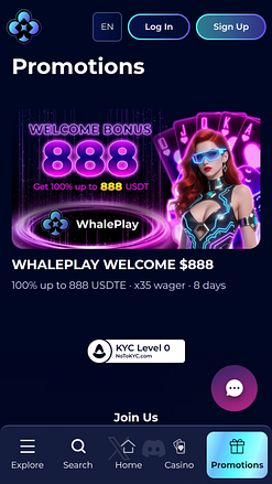 Promozioni del casinò WhalePlay