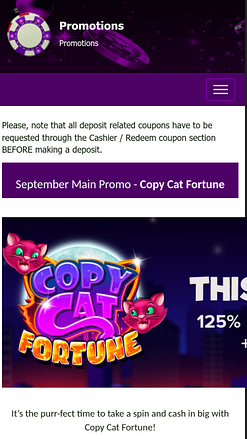 Promociones móviles del casino White Lotus
