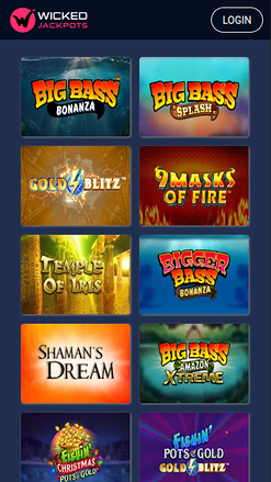 Jeux de Wicked Jackpots Casino sur mobile