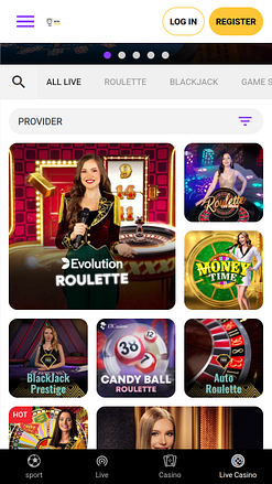 Croupier en direct mobile de Wikiluck Casino